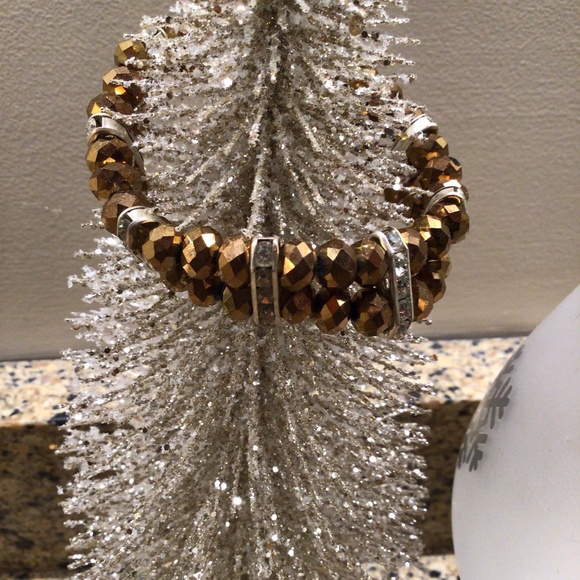 Unique Jewelry set in bronze &silver rhinestone - Picture 3 of 8